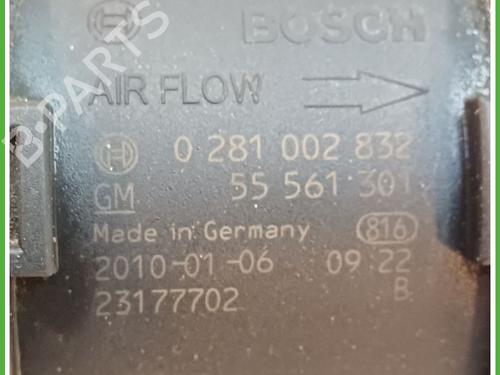 Mass air flow sensor OPEL ZAFIRA B Box Body/MPV (A05) 1.7 CDTI VAN (M75) | BP17013158M95 