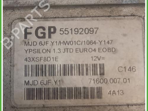 Engine control unit (ECU) LANCIA YPSILON (843_) 1.3 JTD (843.AXD11, 843.AXD1A) | BP30614684M57