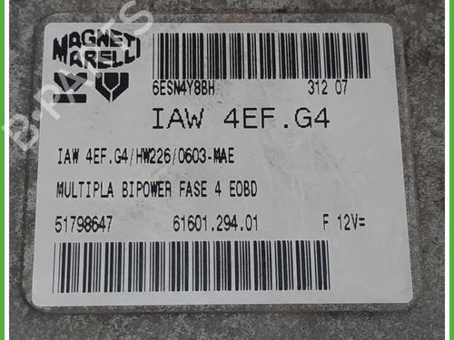 Engine control unit (ECU) FIAT MULTIPLA (186_) 1.6 16V (186AGB1A) | BP13100979M57 