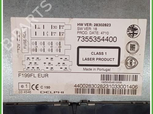 Radio FIAT PUNTO EVO (199_) 1.3 D Multijet (199AXC1A, 199BXC1A, 199AXT1A, 199BXT1A) | BP19072168E6 