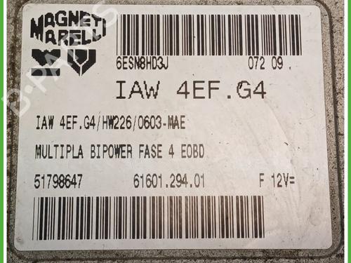 Engine control unit (ECU) FIAT MULTIPLA (186_) 1.6 16V Bipower (186AXC1A) | BP21393757M57 