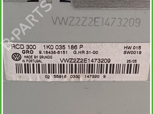 Radio VW GOLF V (1K1) 1.6 | BP19145518E6 