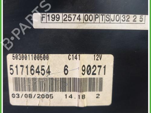 Instrument cluster FIAT GRANDE PUNTO (199_) 1.4 (199AXB11, 199AXB1A, 199BXB1A, 199AXL1A) | BP30096833C47