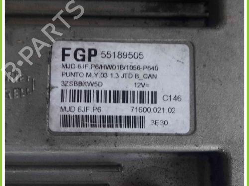 Engine control unit (ECU) FIAT PUNTO Hatchback Van (188_) 1.3 JTD | BP13319178M57 