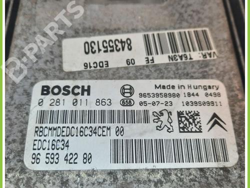 Engine control unit (ECU) PEUGEOT 307 (3A/C) 1.6 HDi | BP11731077M57 