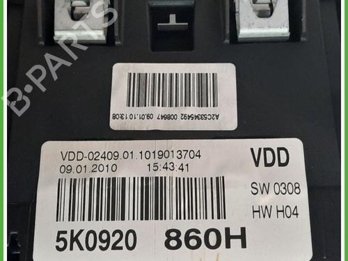 Instrument cluster VW GOLF VI (5K1) 1.2 TSI | BP12588681C47 