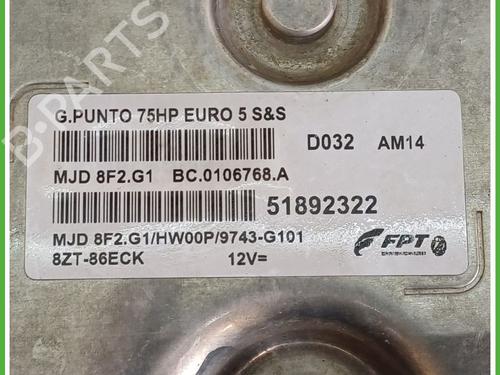 Engine control unit (ECU) FIAT PUNTO EVO (199_) 1.3 D Multijet (199AXC1A, 199BXC1A, 199AXT1A, 199BXT1A) | BP19092654M57 