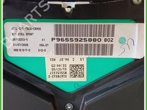 Instrument cluster PEUGEOT 307 (3A/C) 2.0 HDi 135 | BP15607909C47 