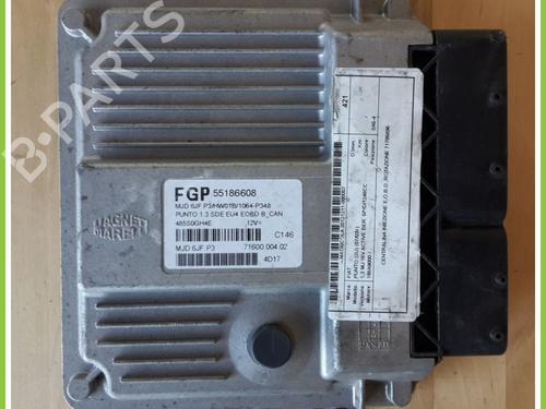 Used Engine control unit (ECU) FIAT PUNTO (188_) 1.3 JTD 16V (70 hp) 13372215
