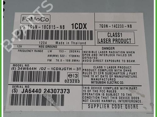 Radio LAND ROVER FREELANDER 2 (L359) 2.2 SD4 4x4 | BP12606753E6 