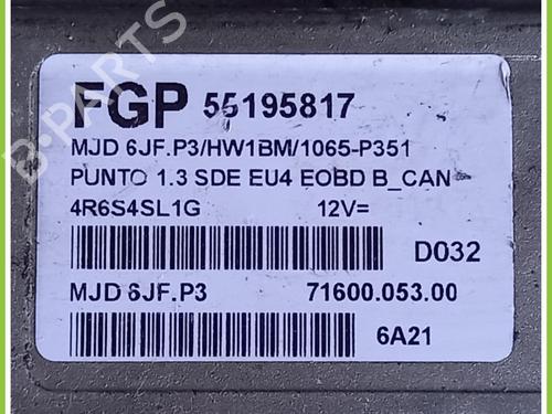 Engine control unit (ECU) FIAT PUNTO (188_) 1.3 JTD 16V | BP13319212M57 