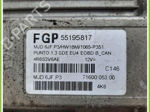 Engine control unit (ECU) FIAT GRANDE PUNTO (199_) 1.3 D Multijet | BP13319333M57 