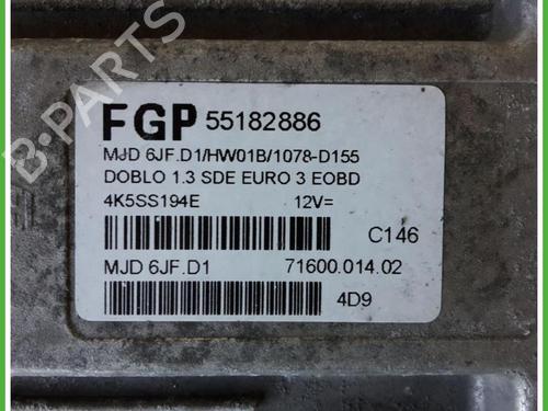 Engine control unit (ECU) FIAT DOBLO Box Body/MPV (223_) 1.3 JTD 16V | BP40130108M57 - Image 2