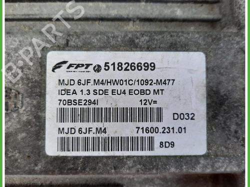 Engine control unit (ECU) LANCIA MUSA (350_) 1.3 D Multijet (350.AXB11, 350.AXB1A) | BP40131324M57 - Image 2