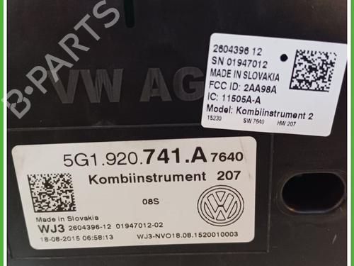 Instrument cluster VW GOLF VII (5G1, BQ1, BE1, BE2) 1.6 TDI | BP18090235C47 