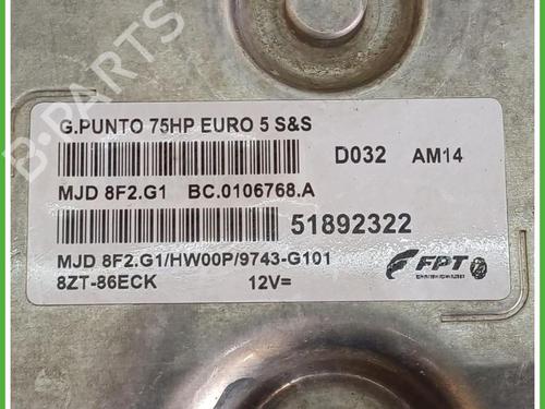 Engine control unit (ECU) FIAT PUNTO EVO (199_) 1.3 D Multijet (199AXC1A, 199BXC1A, 199AXT1A, 199BXT1A) | BP40141226M57 - Image 2