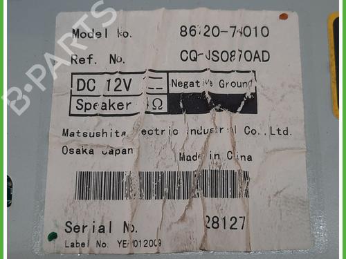 Radio TOYOTA IQ (_J1_) 1.0 (KGJ10_, KGJ10R) | BP13364500E6 