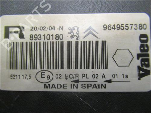 Used Right headlight CITROËN XSARA PICASSO (N68) 2.0 HDi (90 hp) 15275494