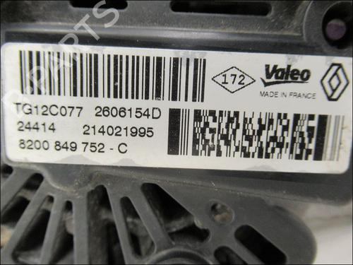 Alternator RENAULT MEGANE III Grandtour (KZ0/1) 1.2 TCe (KZ2B, KZ11) | BP15275418M7 