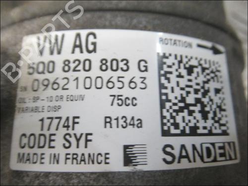 Used AC compressor VW GOLF VII (5G1, BQ1, BE1, BE2) 1.6 TDI (110 hp) 31155172