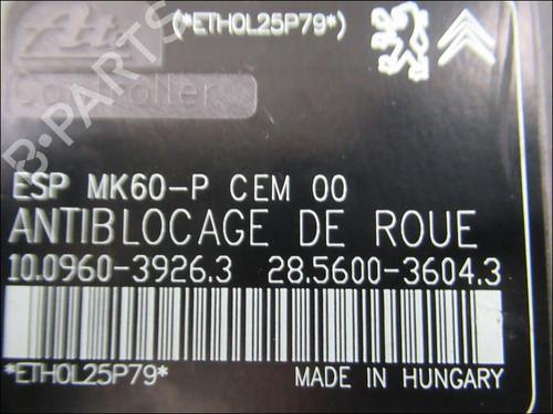 Pompe ABS CITROËN DS3 (SA_) 1.6 VTi 120 (120 hp) 31984974