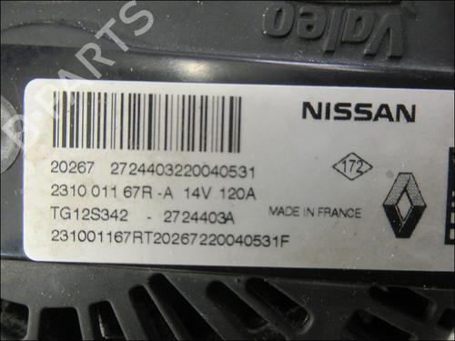 Used Alternator DACIA SANDERO II 1.0 SCe 75 (B8JC, B8JD) (73 hp) 20314039