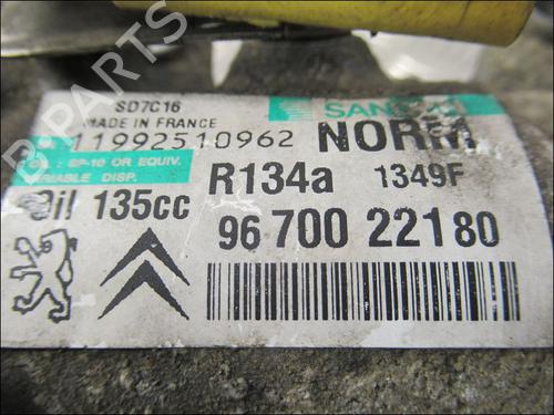 AC compressor CITROËN C5 III (RD_) 1.6 HDi 110 (RD9HZC) | BP21946416M34
