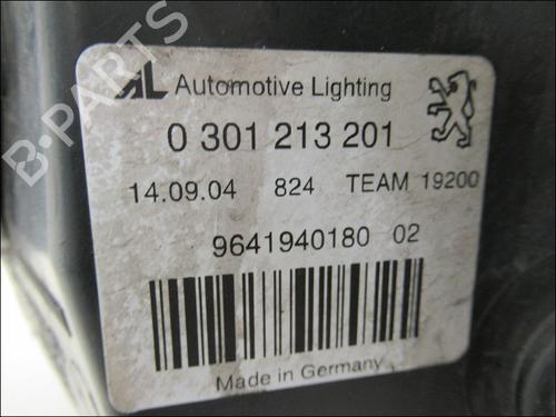 Used Left headlight PEUGEOT 407 (6D_) 2.0 HDi 135 (6DRHRH, 6DRHRE, 6DRHRG, 6DRHRJ) (136 hp) 15420542
