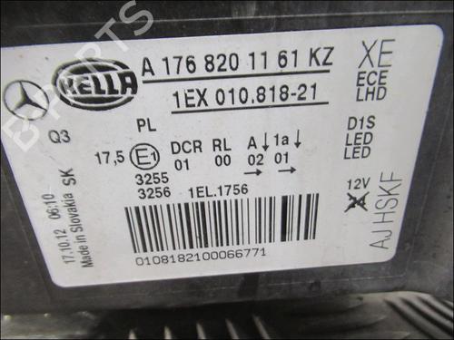 Used Left headlight MERCEDES-BENZ A-CLASS (W176) A 180 (176.042) (122 hp) 30949523