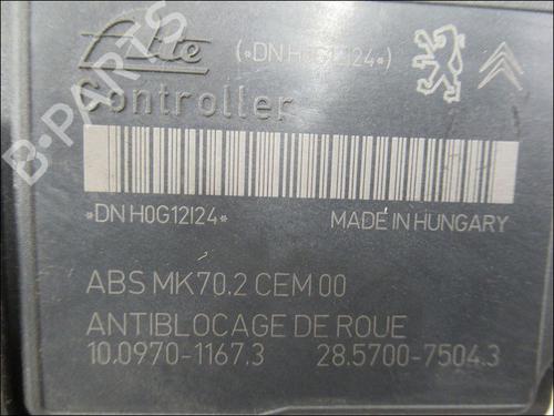 ABS pump CITROËN C3 II (SC_) 1.4 HDi 70 (SC8HZC, SC8HR0, SC8HP4) | BP15419185M43 