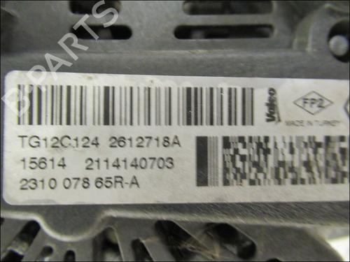 Used Alternator RENAULT CAPTUR I (J5_, H5_) 1.5 dCi 90 (J5N4, J5M5, J5MW, J5M6, J5AL, J5AJ) (90 hp) 15420239