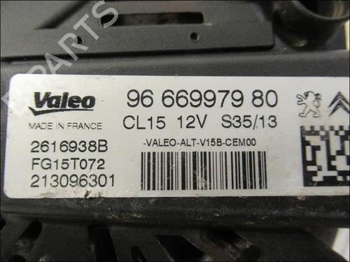 Used Alternator PEUGEOT 3008 I MPV (0U_) 1.6 THP (156 hp) 17371664