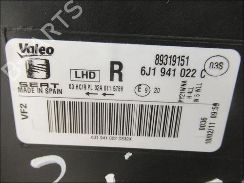 Used Right headlight SEAT IBIZA IV (6J5, 6P1) 1.2 (60 hp) 19089527