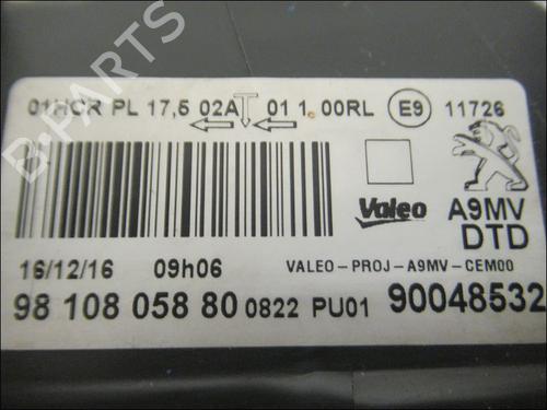 Right headlight PEUGEOT 208 I (CA_, CC_) 1.6 HDi / BlueHDi 75 | BP29130144C29 