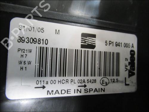 Left headlight SEAT ALTEA (5P1) 1.9 TDI | BP30651511C28