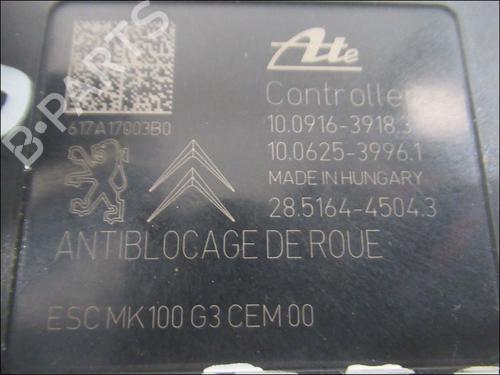 Used ABS pump PEUGEOT 208 I (CA_, CC_) 1.2 VTI 82 (82 hp) 29818464