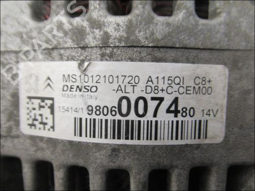 Alternator PEUGEOT 208 I (CA_, CC_) 1.2 VTI 82 | BP22213595M7