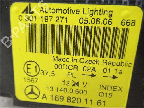 Left headlight MERCEDES-BENZ A-CLASS (W169) A 180 CDI (169.007, 169.307) | BP16298699C28 