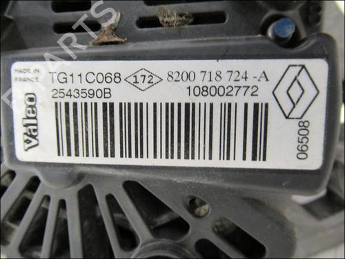 Generator RENAULT TWINGO II (CN0_) 1.2 16V (CN0K, CN0V, CN0A) (76 hp) 15274188