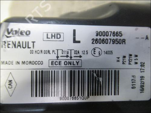 Scheinwerfer links für DACIA LODGY (JS_) 1.6 SCe 100 (JSAV) (102 hp) 29152116
