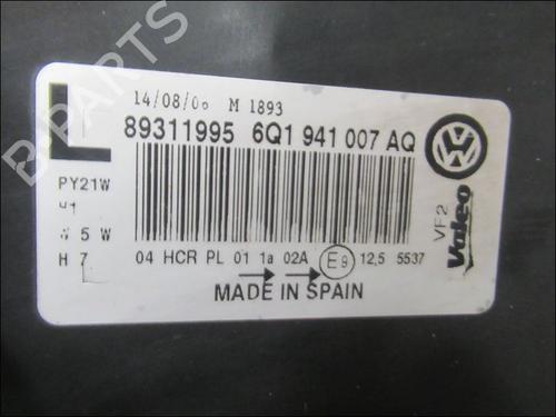 Optica esquerda VW POLO IV (9N_, 9A_) 1.4 TDI (70 hp) 31274782