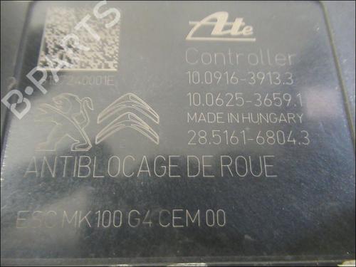 Used ABS pump PEUGEOT 208 I (CA_, CC_) 1.5 BlueHDI 100 (102 hp) 28593837