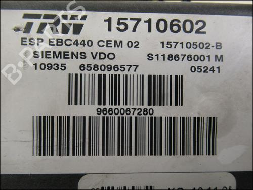 Used ABS pump PEUGEOT 407 (6D_) 1.8 16V (6D6FYC) (125 hp) 15420778