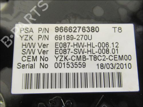 Used Instrument cluster PEUGEOT 3008 I MPV (0U_) 1.6 HDi (109 hp) 28484206