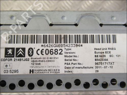 Used Radio PEUGEOT 3008 I MPV (0U_) 1.6 HDi (112 hp) 19528956