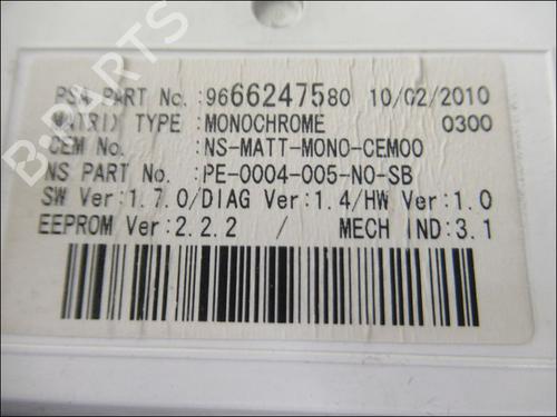 Instrument cluster PEUGEOT 3008 I MPV (0U_) 1.6 HDi | BP28484206C47 