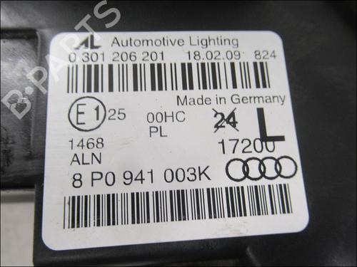 Used Left headlight AUDI A3 (8P1) 2.0 TDI 16V (140 hp) 15419606