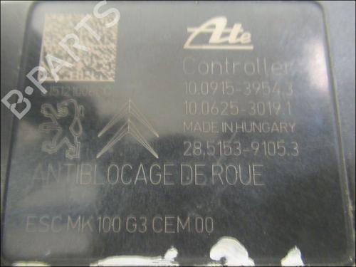 Used ABS pump PEUGEOT 2008 I (CU_) 1.6 BlueHDi 120 (120 hp) 28067846