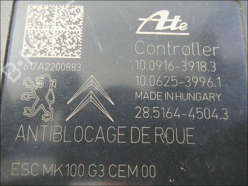 Used ABS pump PEUGEOT 2008 I (CU_) 1.2 VTi (82 hp) 18351783