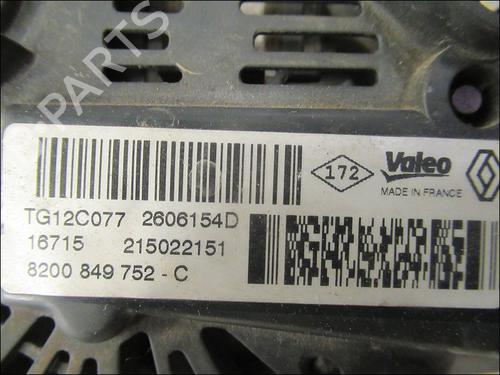 Used Alternator RENAULT SCÉNIC III (JZ0/1_) 1.2 TCe (116 hp) 18415202